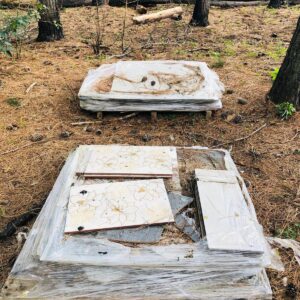 Lote x2 pallet con muestras de cerámicas