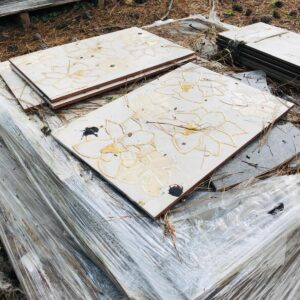 Lote x2 pallet con muestras de cerámicas