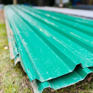 Lote x6 chapas y recortes trapecio: 4,50 x 1,00 m – 2,48 x 1,00 m