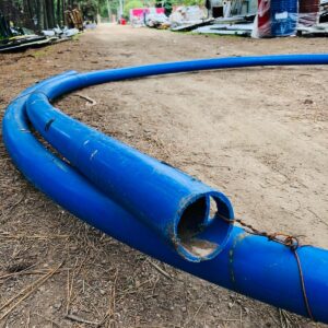 Rollo de plastiducto azul, 3,30m D + 10cm Esp.