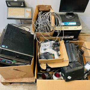 Lote balanza, impresora samsumg, monitor, pos, impresora y lectoras ticket, torres y más
