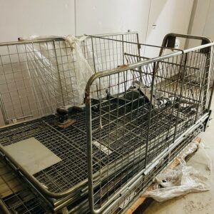 Carro 4 ruedas, galvanizado. Desarmado