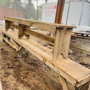 Lote x2 bancos de madera