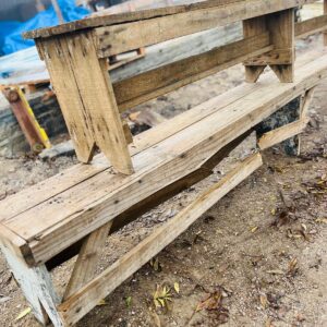 Lote x2 bancos de madera