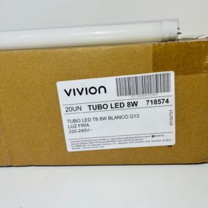 Lote x20 tubo led 8w luz fría, blanco