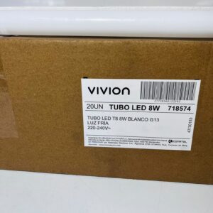 Lote x20 tubo led 8w luz fría, blanco