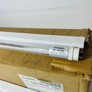 Lote x18 tubos led: blancos y transparentes, 8w luz neutra