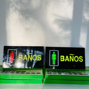 Lote x4 carteles led (BAÑOS)