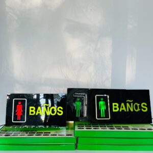 Lote x5 carteles led (BAÑOS)