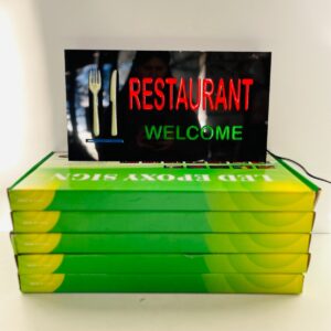 Lote x5 carteles led ( RESTAURANT – WELCOME )