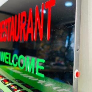 Lote x5 carteles led ( RESTAURANT – WELCOME )