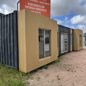 Casa conteiner 40 pies de 1 dormitorio con extenciones