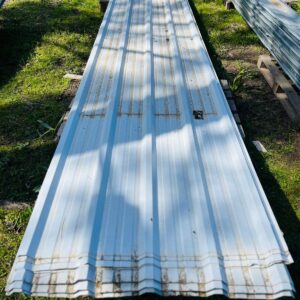 Lote x10 chapas trapecio blancas 5,00 a 5,84x1,10 m