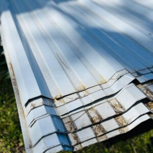 Lote x10 chapas trapecio blancas 5,00 a 5,84x1,10 m