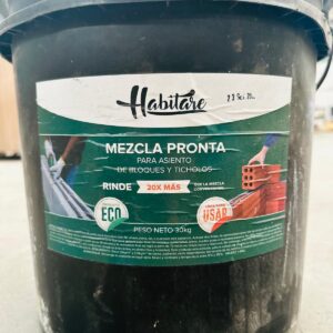 Balde con mezcla pronta para pegar bloques y ticholos 30 kg