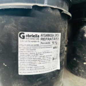 Lote x3 baldes de 15 kg de Argamasa Ümida Refractaria