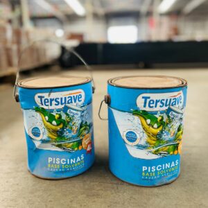 Lote x2 latas de base solvente para piscina Tersuave de 4L