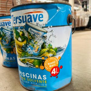 Lote x2 latas de base solvente para piscina Tersuave de 4L