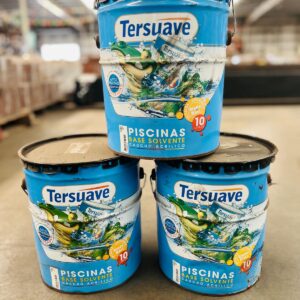 Lote x3 latas de solvente para piscina Tersuave de 10L