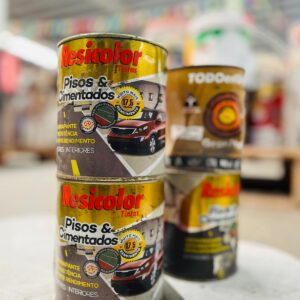 Lote x4: 3 latas resicolor pisos - cimentados y todo en uno protector para madera y granito 900ml