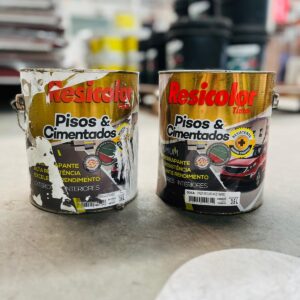 Lote x2 latas Resicolor pisos y cimentados, interior y exterior 3.6L