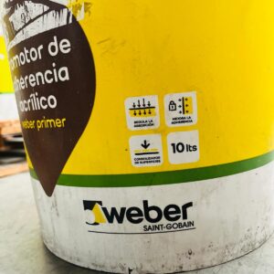 Lote x2 baldes promotor de adherencia acrílico Weber 10 L