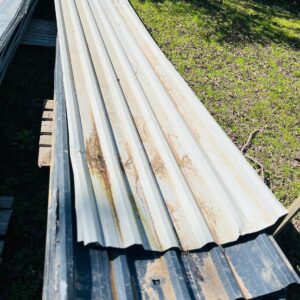 Lote x10 chapas trapecio color gris y blanco 3,95 a 6,30x1,00 m