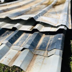 Lote x10 chapas trapecio, color gris y blanco 4,30 a 5,94x1,10 m