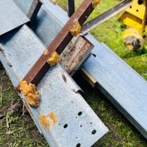Lote x5 perfiles galvanizados 2,00 a 5,20x0,24x0,07 m