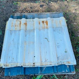 Lote x15 recortes de chapa trapecio 1,10X0,57 / 1,10X1,05 m