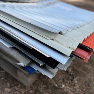 Lote x190 recortes de chapas onduladas 1,10x0,72 m | 1,36x1,10 m