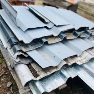 Lote x44 recortes de chapa trapecio 1,10x0,60 m | 1,38x1,0 m