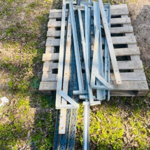 Lote x19 ángulos galvanizados 1,15 a 1,72x0,19 m