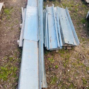 Lote x10 perfiles galvanizados 95x24x0,7 cm | 2,74x0,24x0,08 m