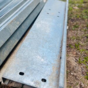 Lote x10 perfiles galvanizados 95x24x0,7 cm | 2,74x0,24x0,08 m