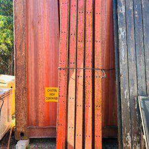 Lote x20 parantes en hierro, color naranja 2,06x0.08x0.08 m