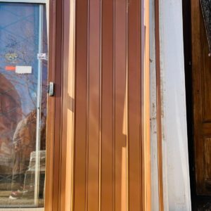 Puerta plegable, color marrón 2,0x0,78 m