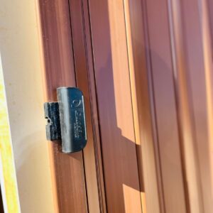 Puerta plegable, color marrón 2,0x0,78 m