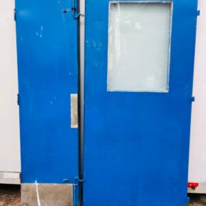Lote x2 hojas de puerta en chapa, color azul