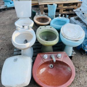 Lote x10 u: inodoro, bidet, bacha, pie de bacha y otros