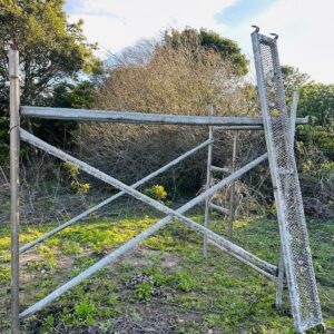 Andamio 1 cuerpo con 2 tablones en hierro 2,20x2,0x1,28 m