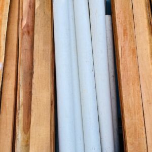 Lote x9 caños de pvc color blanco, diferentes