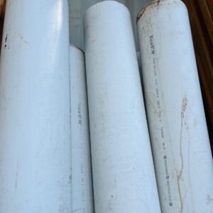 Lote x9 caños de pvc color blanco, diferentes